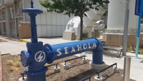 Seaholm District Preserved Water Power Plant Sign